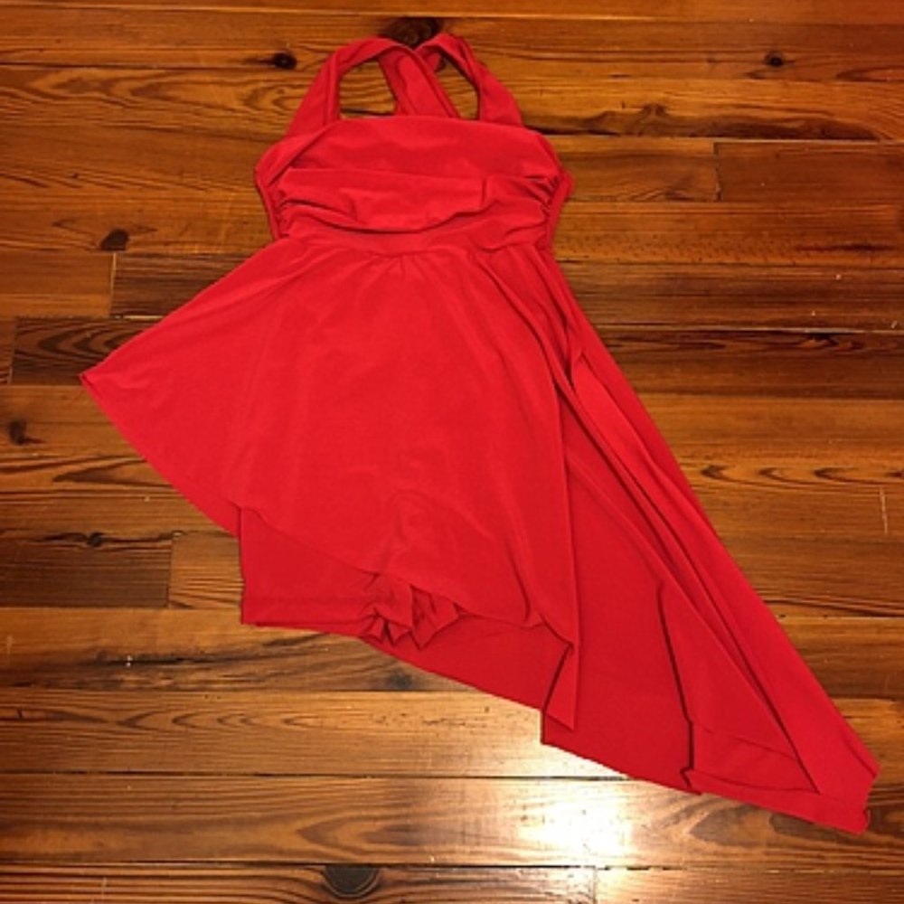 Red Asymmetrical Dress